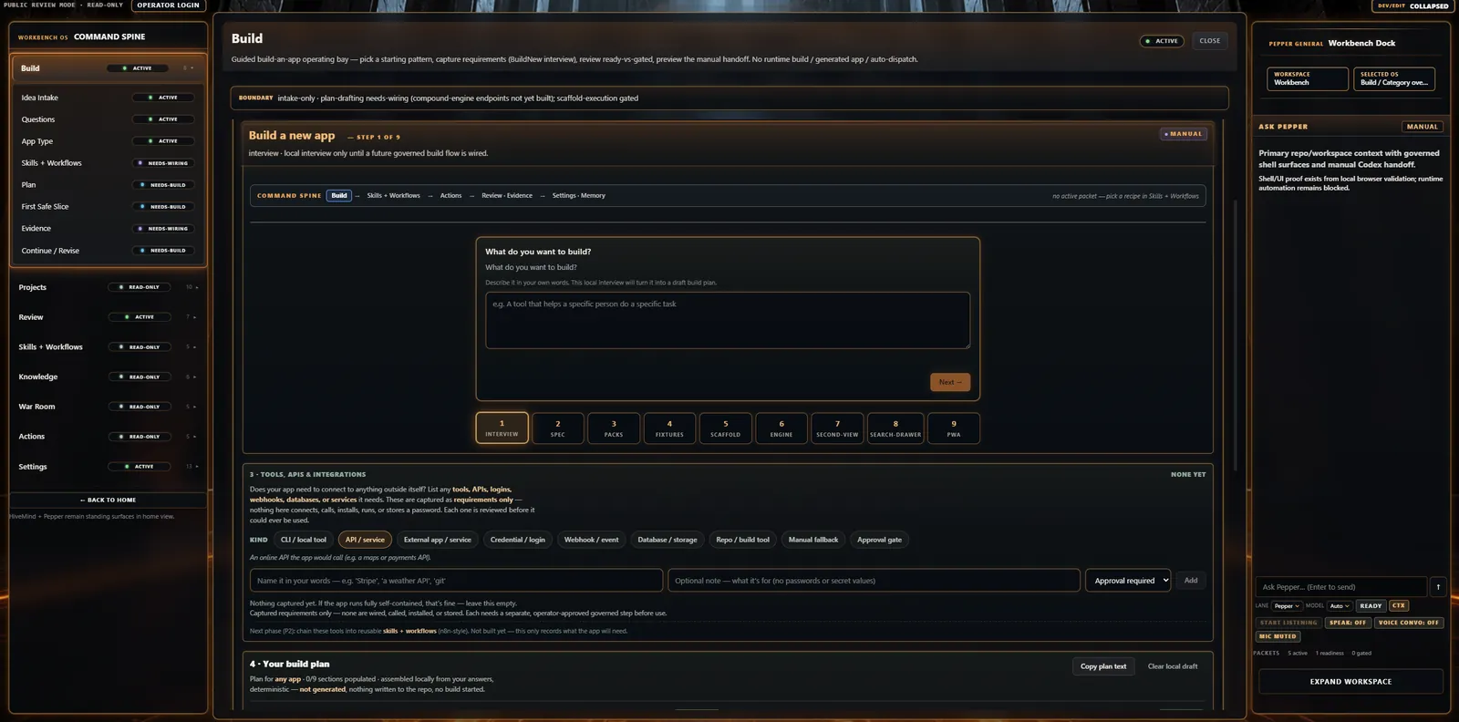 DaForgeLayer guided build interview
